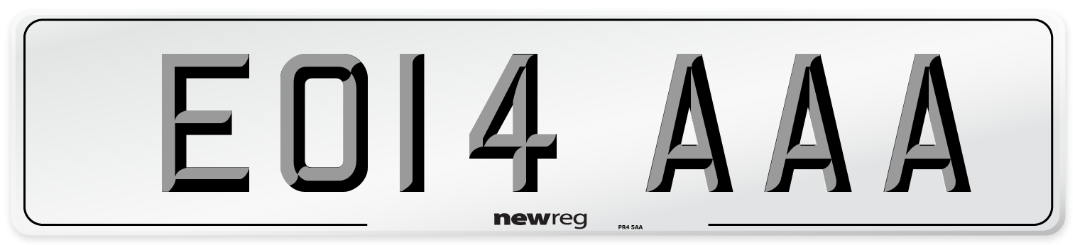 EO14 AAA Number Plate from New Reg